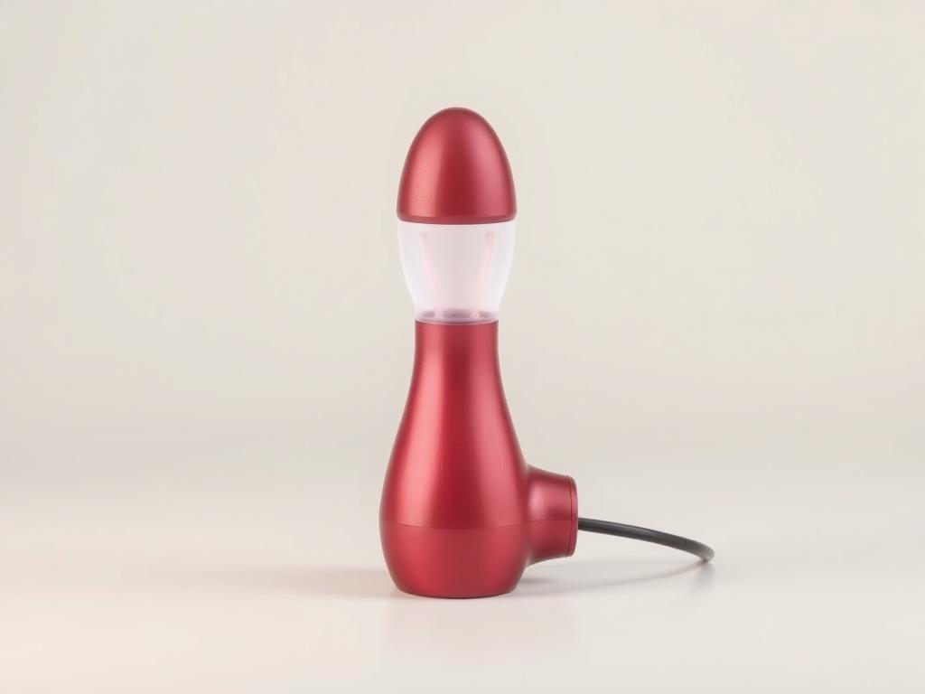 A suction vibrator showing its characteristic cup-shaped head design A suction vibrator showing its characteristic cup-shaped head design
