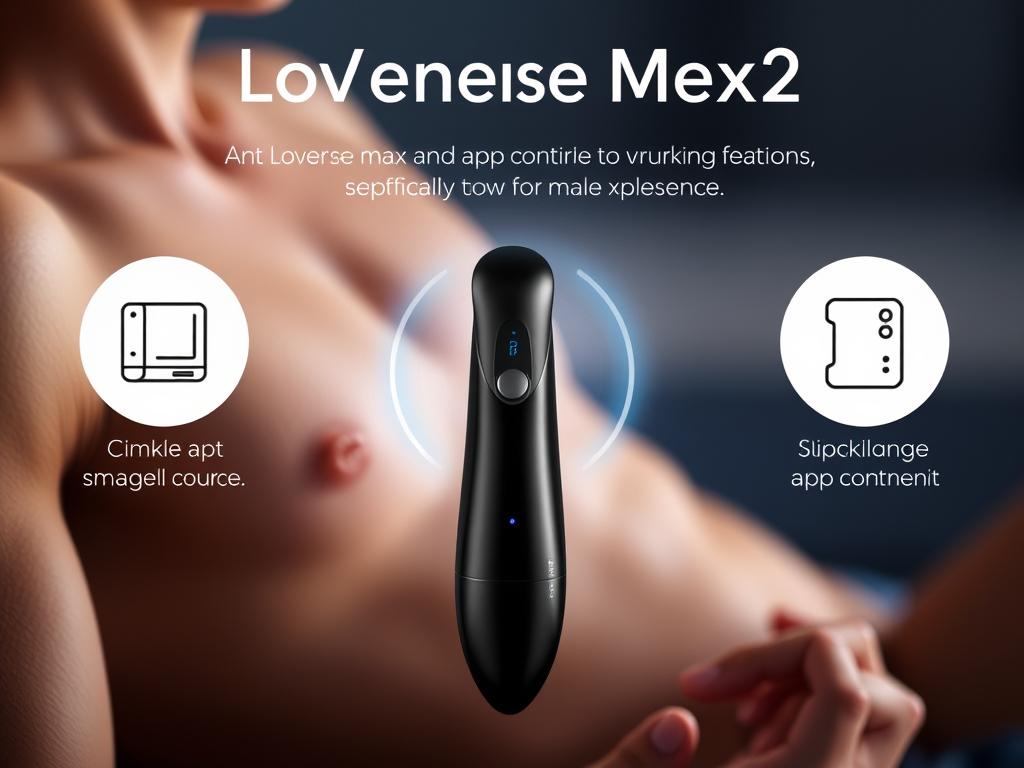 An image of the Lovense Max2, highlighting its design and app-controlled male masturbator features.