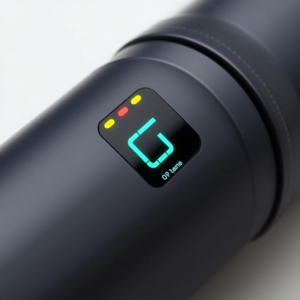 Battery indicator lights on a vibrating shaft wrap stroker Battery indicator lights on a vibrating shaft wrap stroker