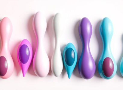Collection of the best egg vibrators of 2024 arranged on a neutral background