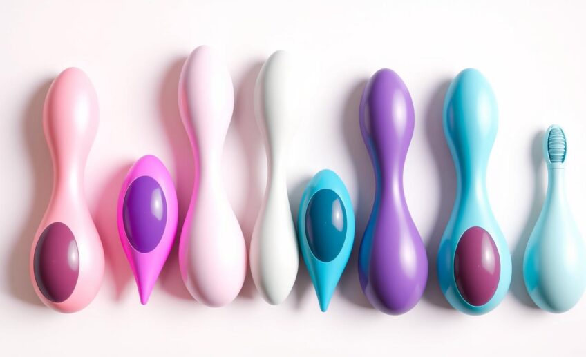 Collection of the best egg vibrators of 2024 arranged on a neutral background