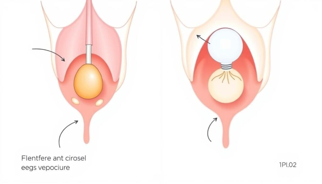Diagram showing proper egg vibrator positioning Diagram showing proper egg vibrator positioning