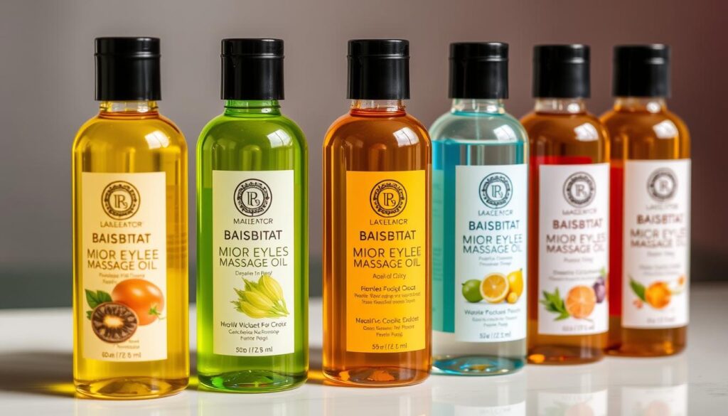 Edible massage oil in various flavors