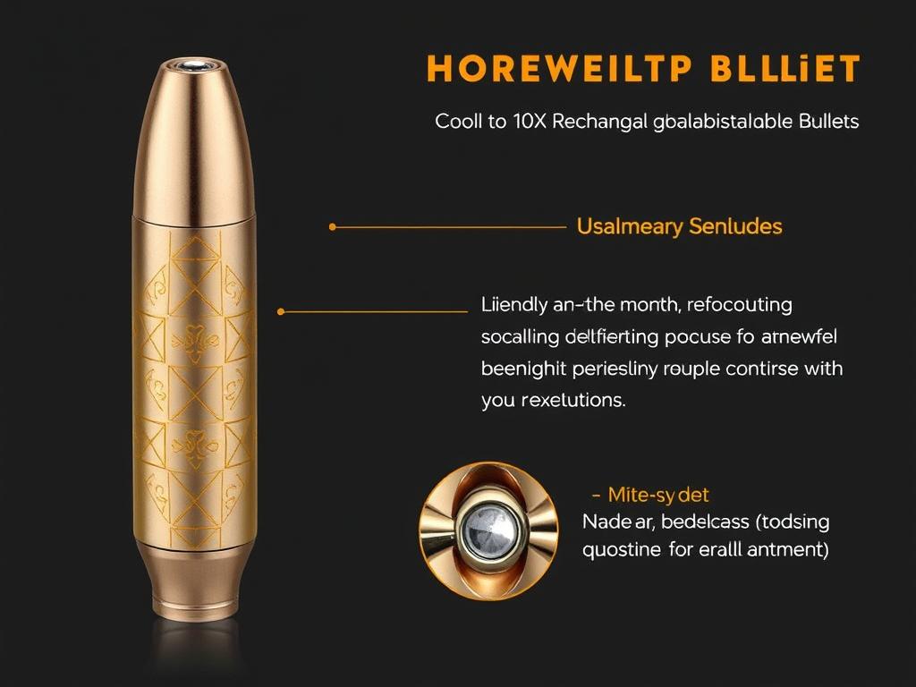 Generate an image of the 10X Rechargeable Vibrating Metallic Bullet.