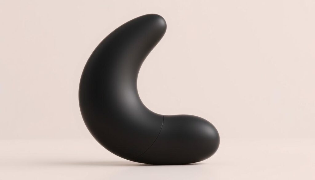 Generate an image of the Lovense Hush2 anal vibrator with its app-controlled interface.