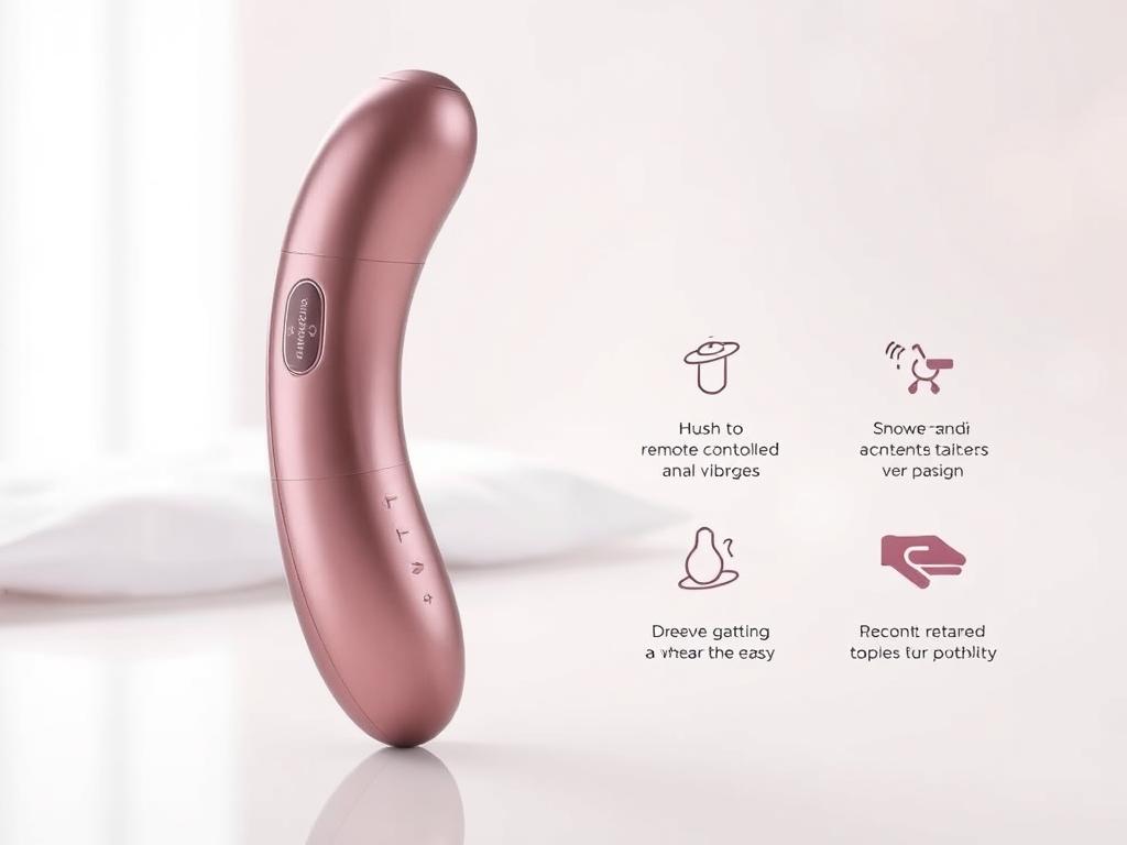 Generate an image of the Lovense Hush2 remote anal vibrator