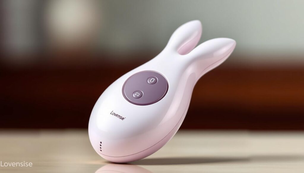 Generate an image of the Lovense Nora rabbit vibrator remote control