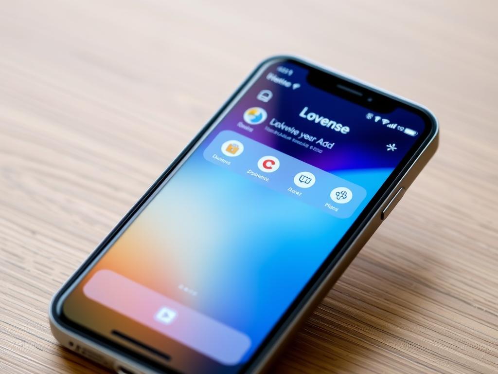 Generate an image of the Lovense Remote app interface on a smartphone.