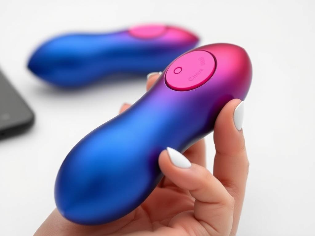 Generate an image of the OhMiBod Esca2 bluetooth vibrator
