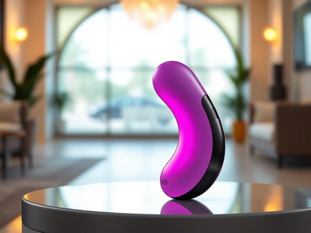 Generate an image of the OhMiBod Esca2 wearable vibrator.