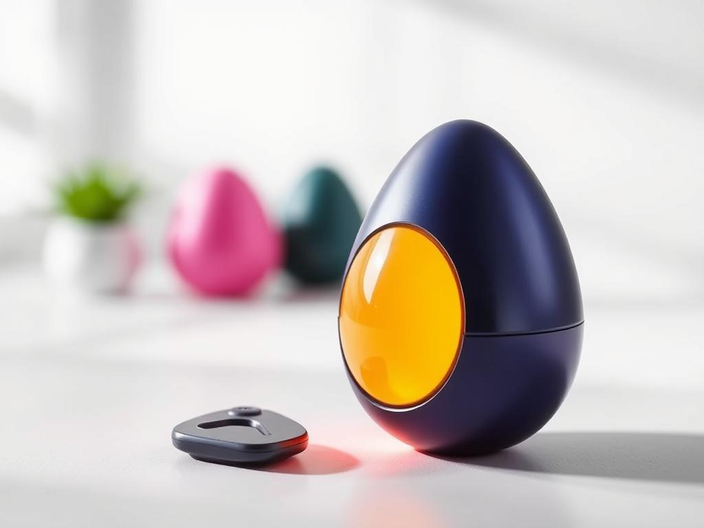 Generate an image of the ROMP Cello Remote Control G-Spot Vibrating Egg.