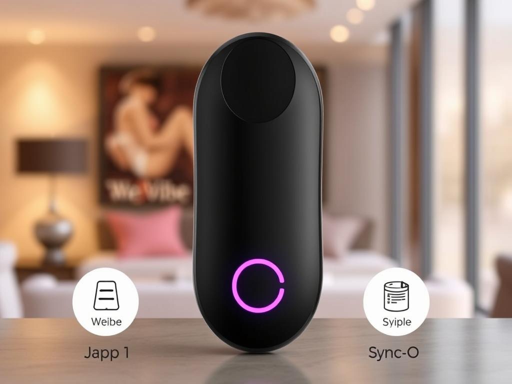 Generate an image of the We-Vibe Sync O app-controlled vibrator