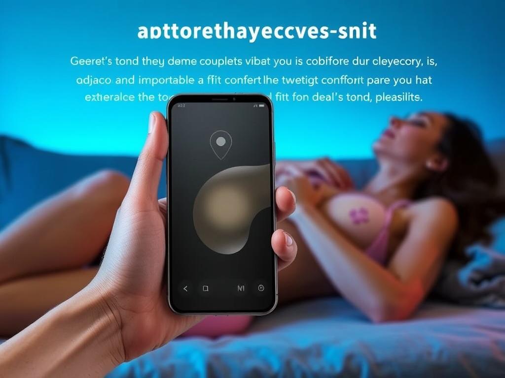Generate an image of the We-Vibe Sync2, an app-controlled couples vibrator with adjustable fit.