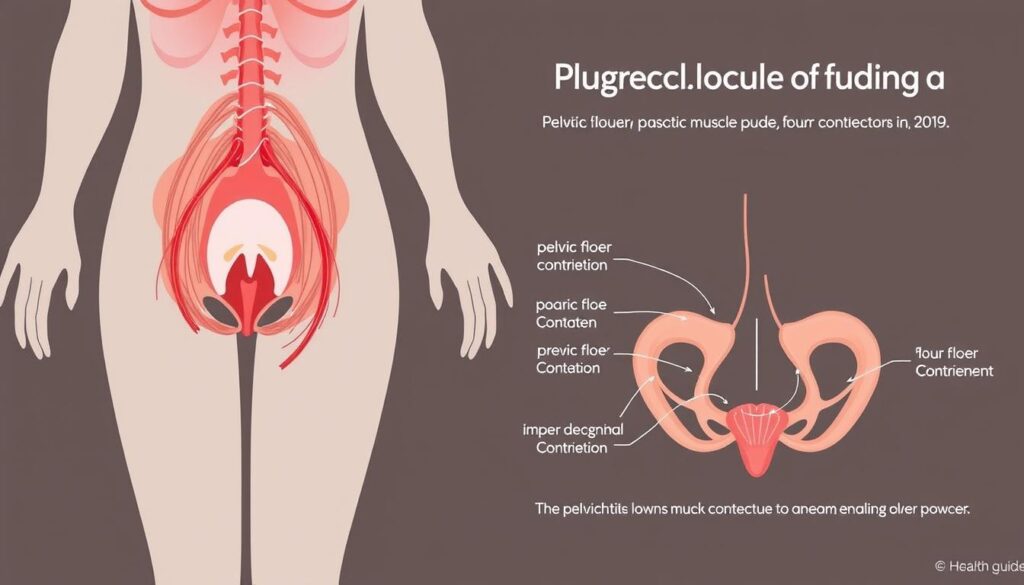 Illustration of pelvic floor muscle contraction Illustration of pelvic floor muscle contraction