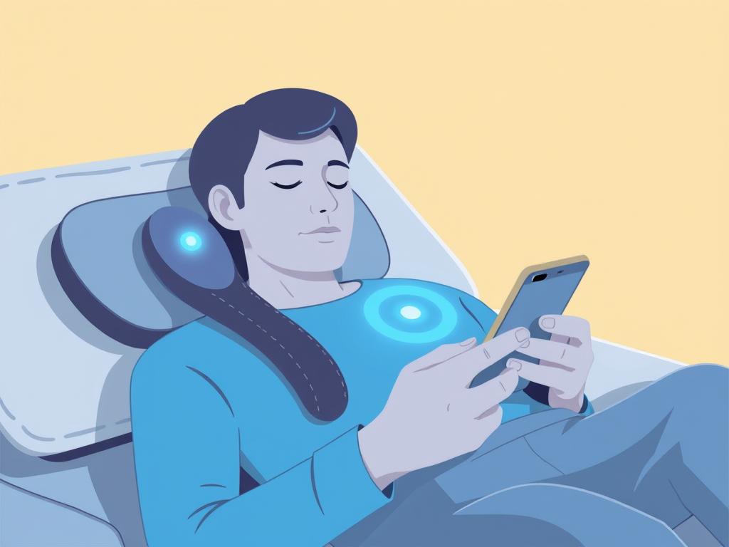 Image of a person using a vibrator with a smartphone app