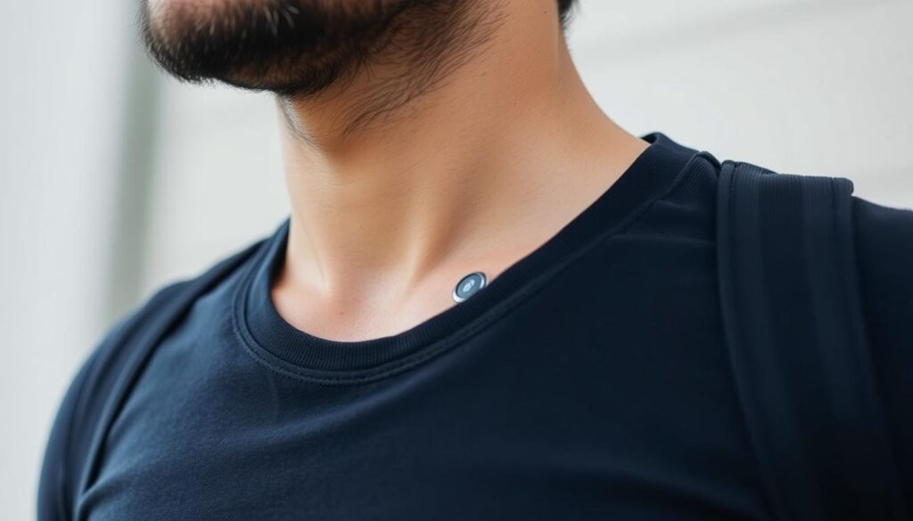 Image of a person wearing a wearable vibrator discreetly under clothing