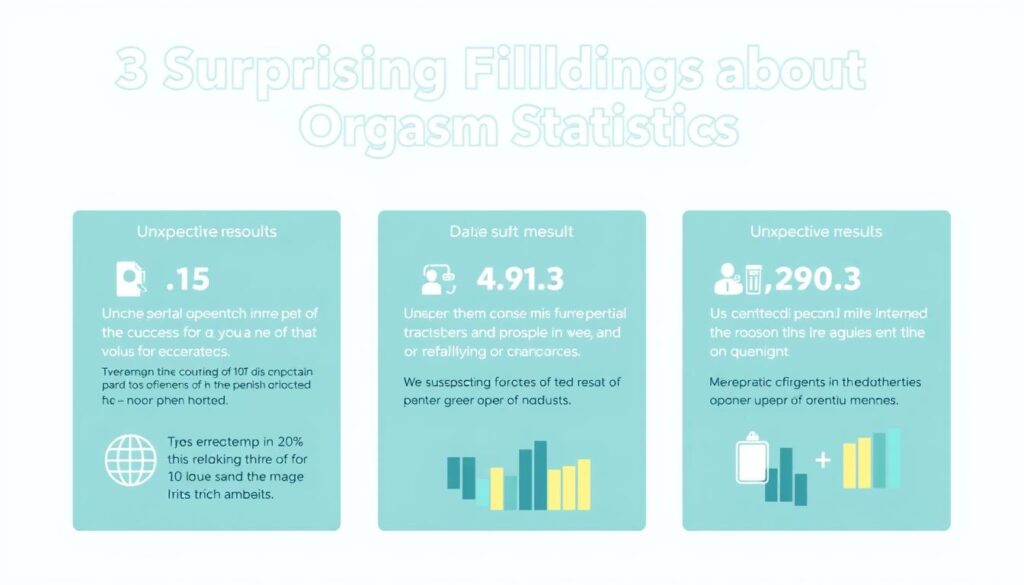 Infographic showing surprising orgasm statistics findings