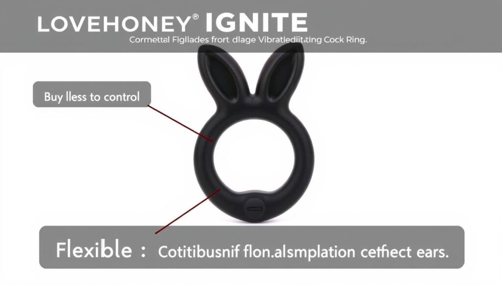 Lovehoney Ignite vibrating cock ring with rabbit ears for clitoral stimulation - top vibrating cock ring in 2025 Lovehoney Ignite vibrating cock ring with rabbit ears for clitoral stimulation - top vibrating cock ring in 2025