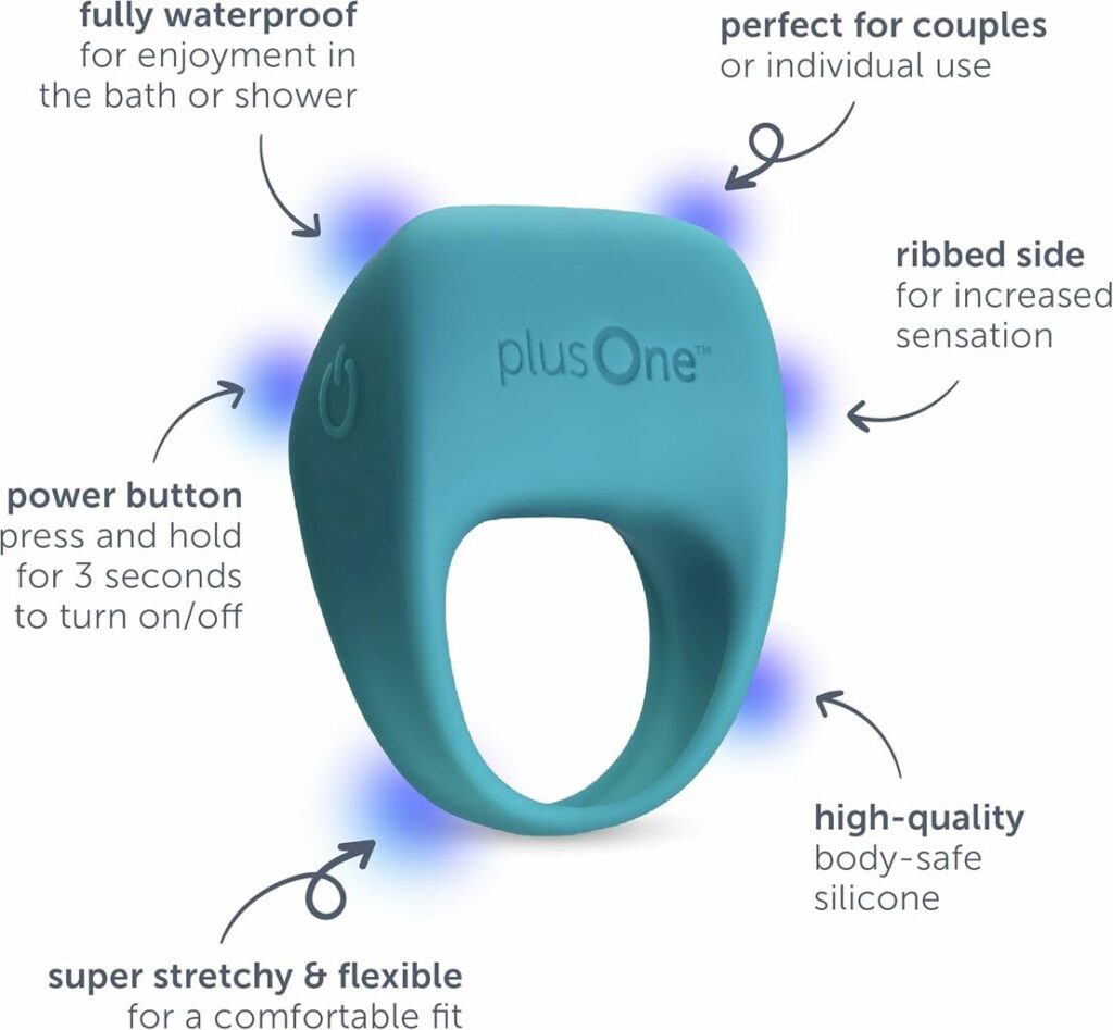 PlusOne Vibrating Cock Ring one-button interface PlusOne Vibrating Cock Ring one-button interface