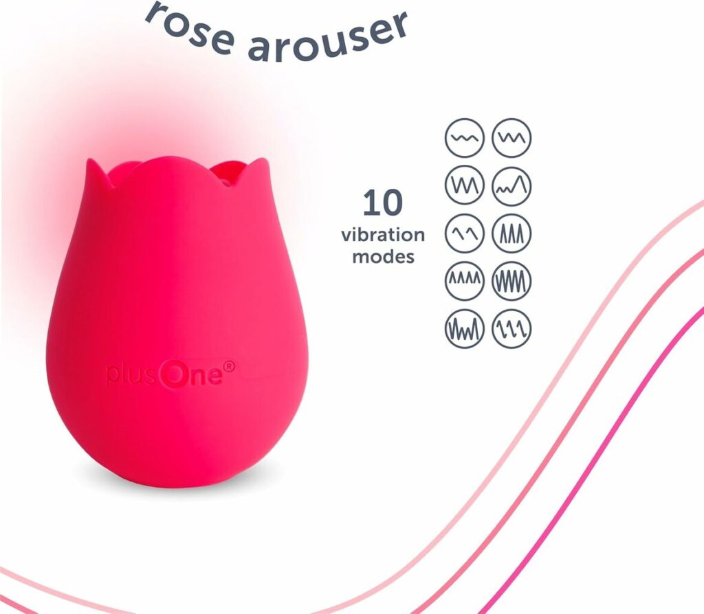 Plusone Rose Vibrator displaying its vibration patterns Plusone Rose Vibrator displaying its vibration patterns