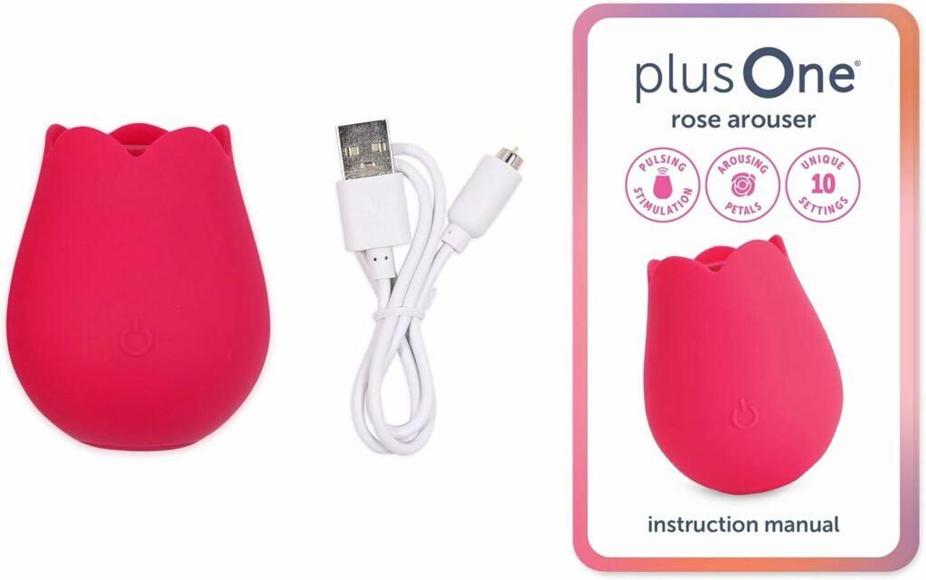 Plusone Rose Vibrator packaging showing warranty information and product details Plusone Rose Vibrator packaging showing warranty information and product details