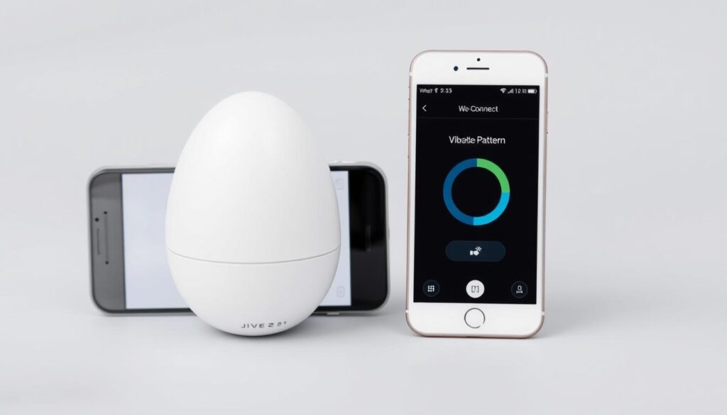 We-Vibe Jive 2 shown with We-Connect app interface We-Vibe Jive 2 shown with We-Connect app interface
