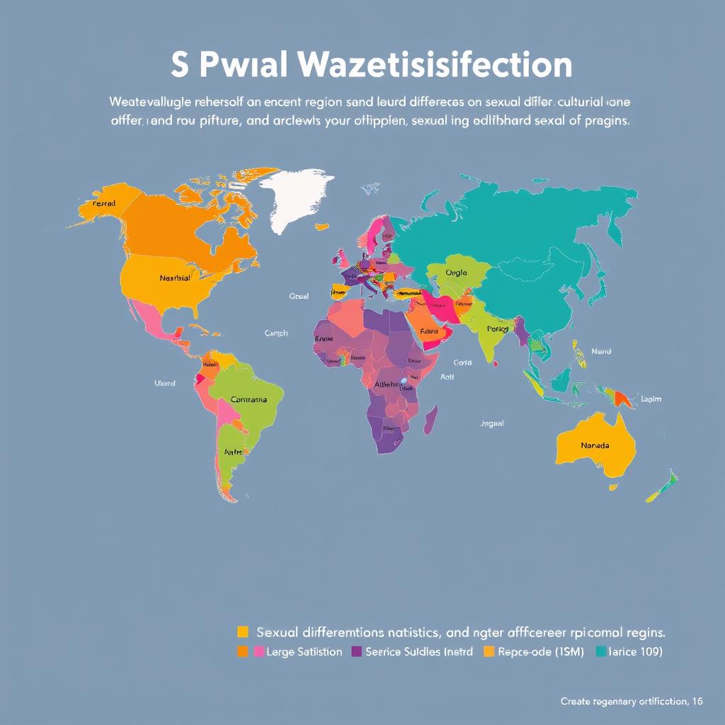 World map showing cultural variations in orgasm statistics