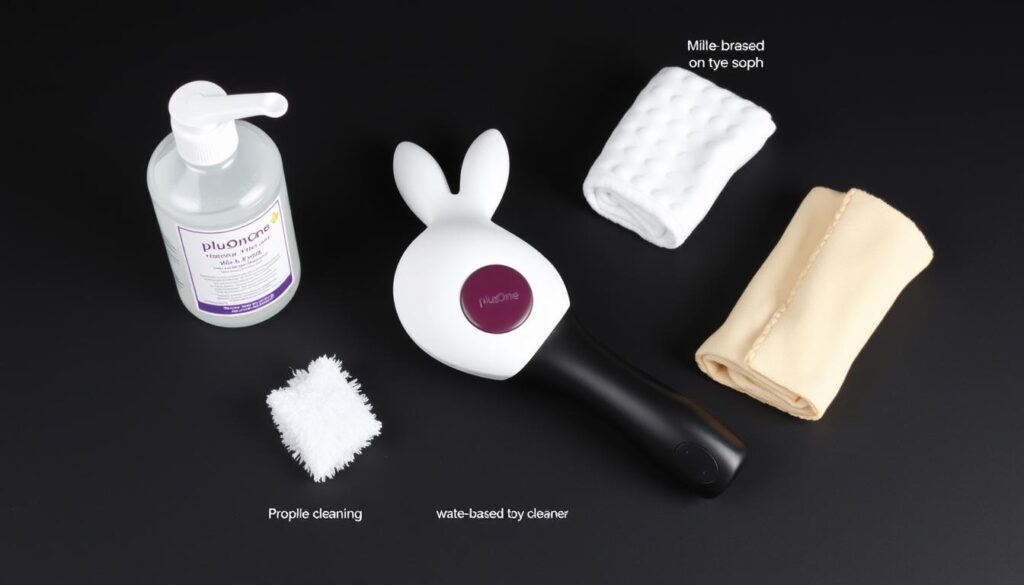 plusOne Rabbit Vibrator with cleaning and maintenance supplies plusOne Rabbit Vibrator with cleaning and maintenance supplies