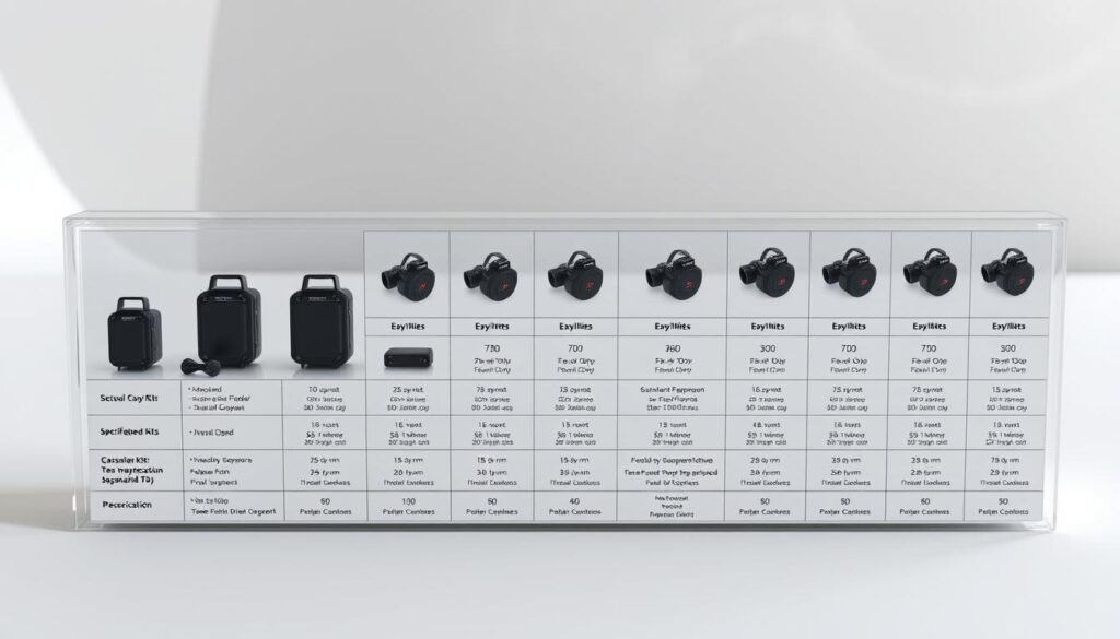 product comparison chart