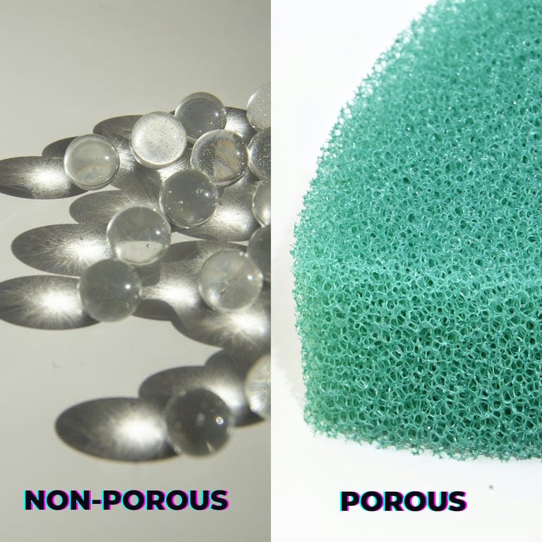 porous vs non porous