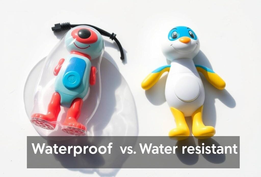 waterproof vs water resistant toys