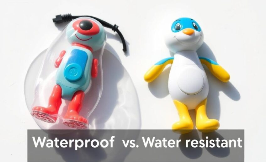 waterproof vs water resistant toys