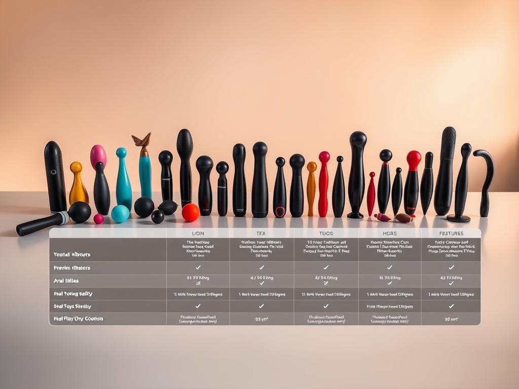 sex toy comparison chart